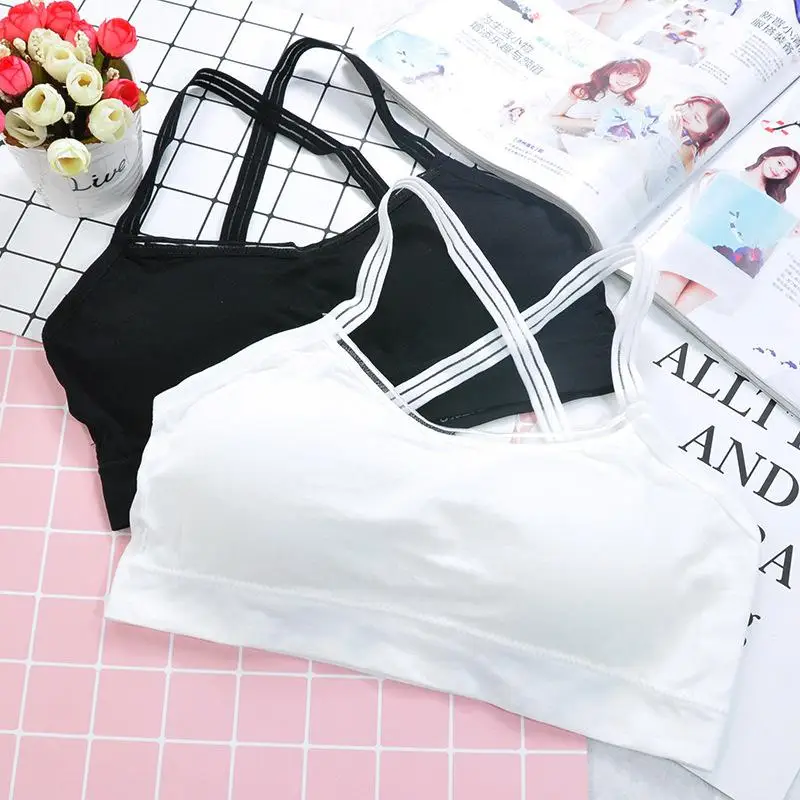 

Fashion Women's Lady Lace Strap Crop Top Bras Tube Vest Chest Wrap Bandeau Girl Vests Underwear Evening Camisole Bra