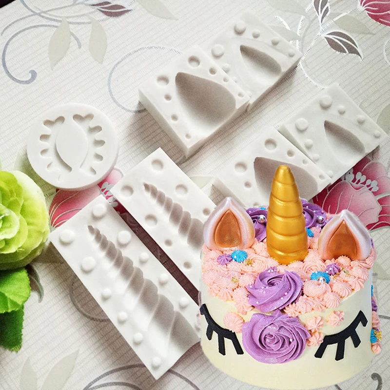 3D Unicorn Baby Birthday Silicone Cake Mold Fondant Sugarcraft Mould Baking Tool