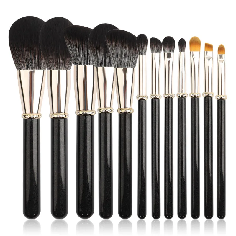 

12pcs Makeup Brushes Set Foundation Blusher Eye Shadow Eyebrow Cosmetic Tools HS11