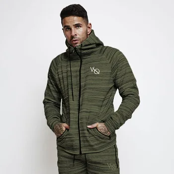 

2019 Autumn Mens Running Jackets Fitness Winter Sports Top Base Coat Outdoor Training Jogging Gym Hooded Zipper Jacket