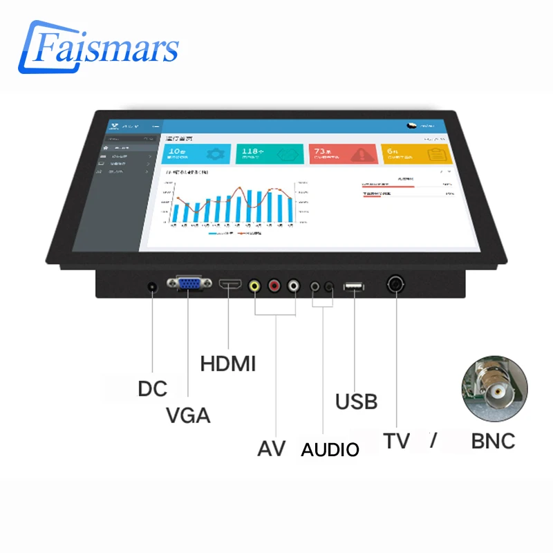 M084-RF/8,4 дюймов 800x600 стойка 4:3 Стандартный экран портативный VGA небольшой промышленный Медицинский микроскоп монитор ЖК-экран дисплей