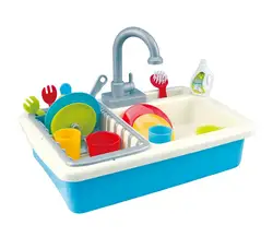 Пластиковые Притворяться, играть Ведение домашнего хозяйства игрушки с стиральная бассейн модель игрушки для маленьких детей подарок