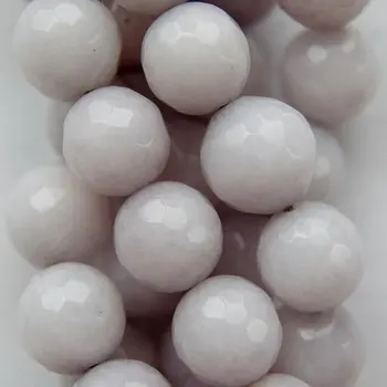 

10 mm Light Gray Quartz - Round 10 mm Colored Quartz beads, Semi Precious Gemstone Beads - Full Strand 15", 37 beads