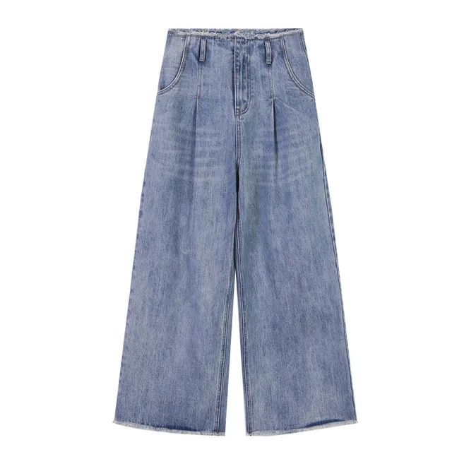 ELF SACK New Straight Jeans Woman Casual Cotton Mid Waist Denim Women
