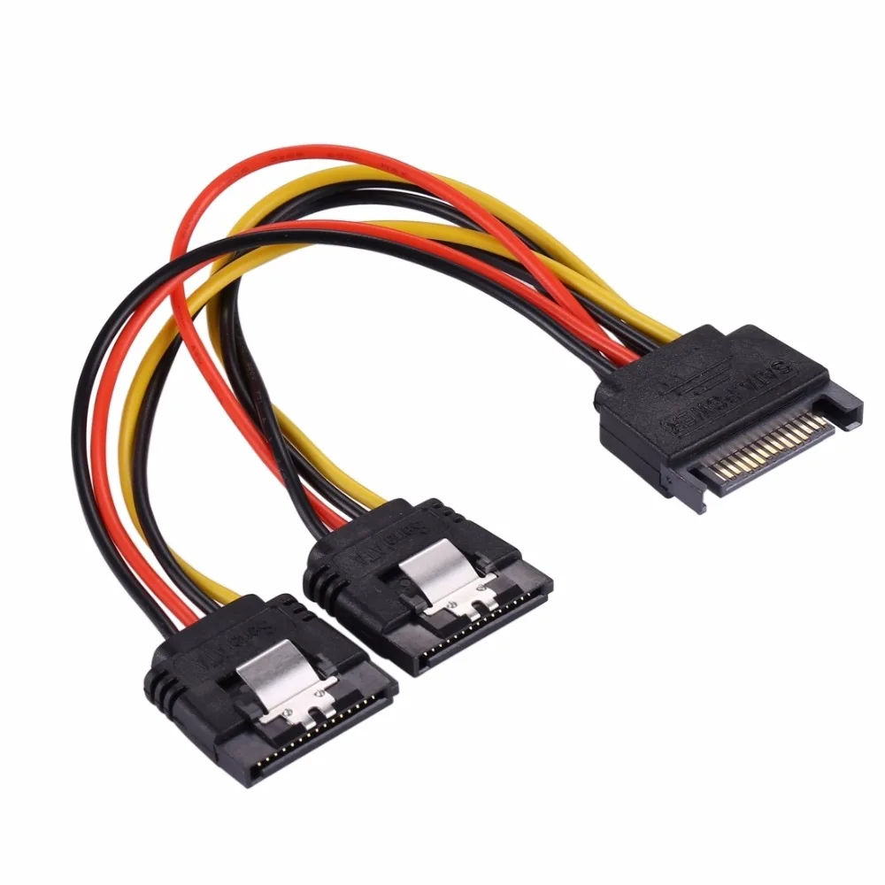 Buy 20cm 15 Pin Male to 2 x 15 Pin Female SATA Power