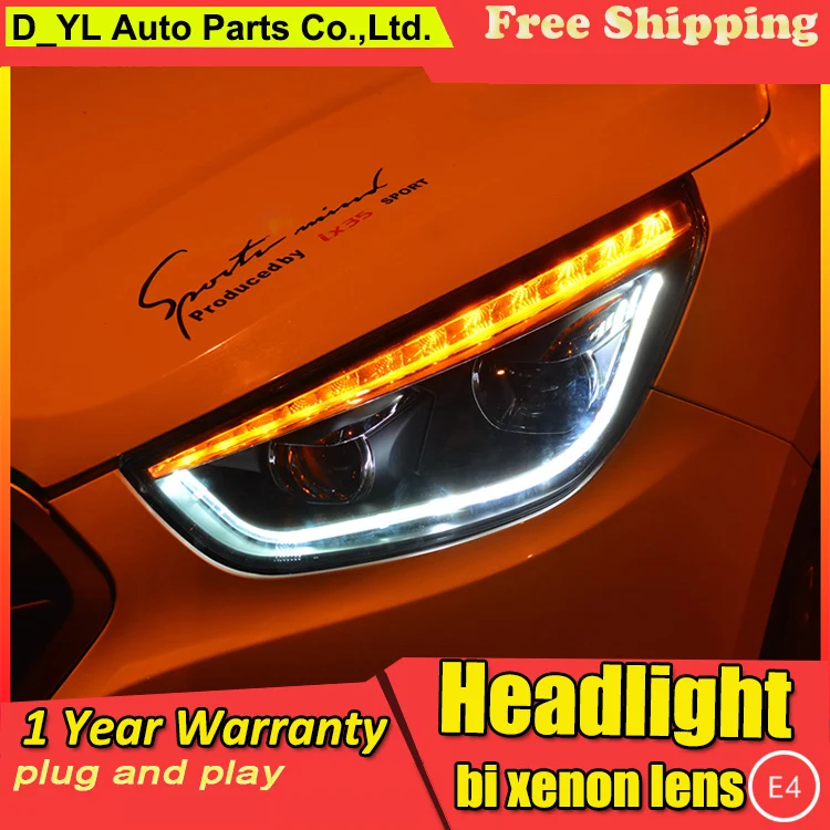 Car Styling Headlights for Hyundai IX35 2010 13 LED Headlight for IX35