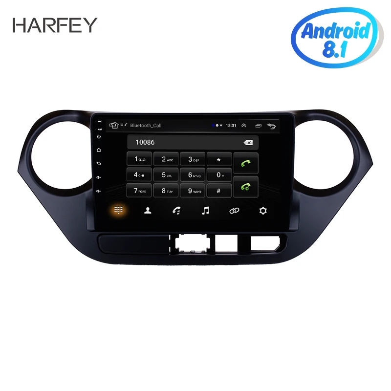 Автомагнитола Harfey 2Din с GPS стерео для HYUNDAI I10 LHD Android 2013 9 дюймов Wi Fi головное