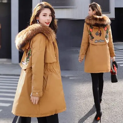 Parka Women Jackets Winter Long Hooded Women Winter Coat Korean Style Adjustable Waist 2018 New Parkas Female LZ980 (19)