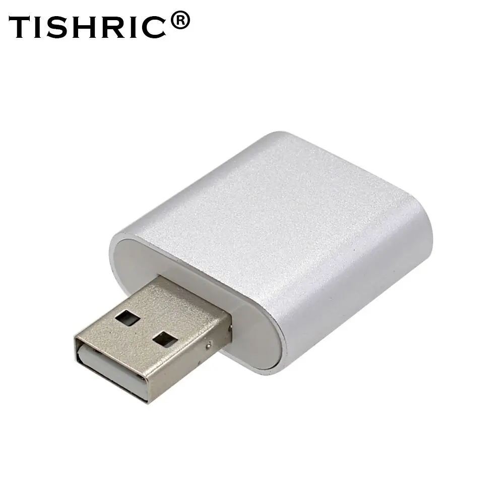 Звуковая карта TISHRIC 3D USB внешняя звуковая 7 1 3 5 мм разъем 2 0 для микрофона аудио