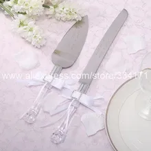 Rhionstone Juego de servicio para pastel de boda, cuchillo de pizza personalizado, decoración cuadrada, 1006DS