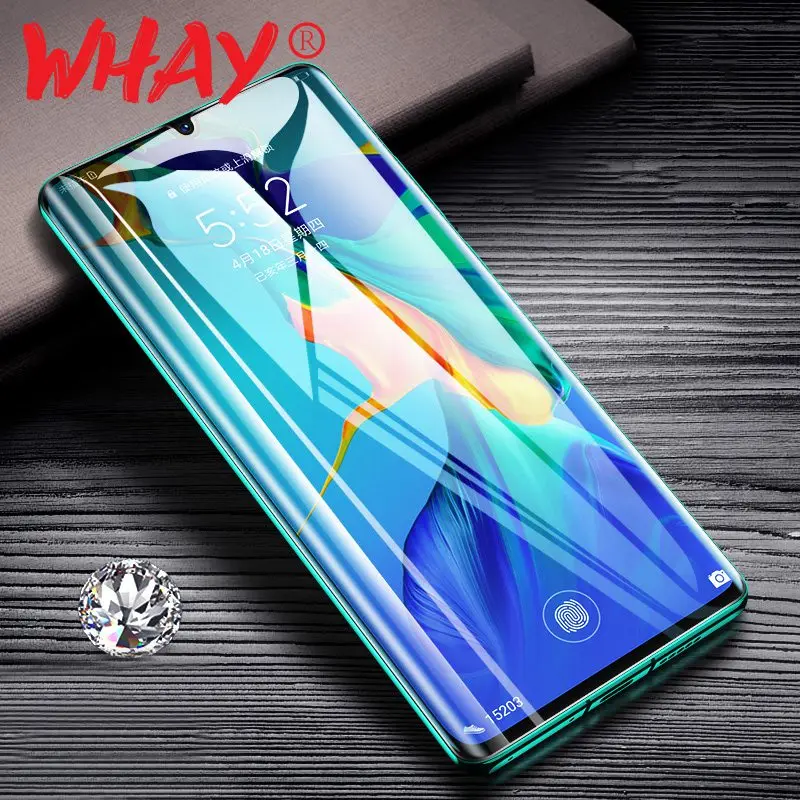 

6D Tempered Glass For Huawei P30 Pro Screen Protector Cover Curved Edge Protective Glass For Huawei Mate 20 Pro P30 Lite Nova 4e
