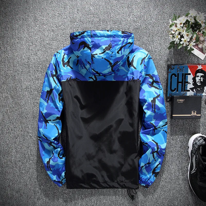 2019 Men's wear casual camouflage jacket. of Slim handsome spring autumn casual solid color large size baseball clothes