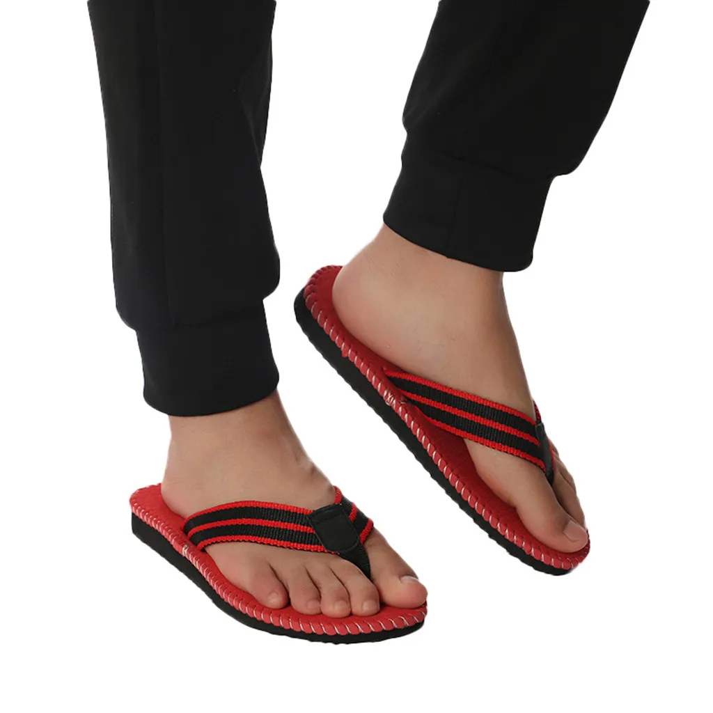 

SAGACE 2019 Men Flip Flops Summer Beach Sandals Slippers Outdoor Beach Non-Slip Male Casual Slipper Comfortable Flat Shoes