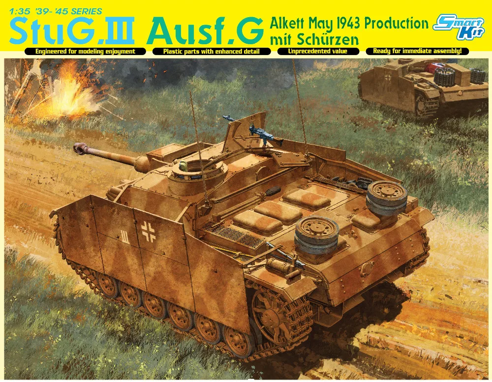 

Dragon model 6578 1/35 scale StuG.III Ausf.G May 1943 Production mit Schurzen