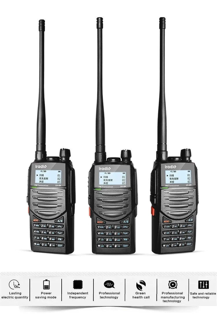 Iradio UV-8R dual band дисплей двойной режим ожидания 128 каналов 5 Вт выходная мощность цифрового радио Лидер продаж