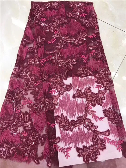 

Elegant pattern French net lace fabric African party dress apparel cloth for sewing dress PDN230(5yards/lot) multi color