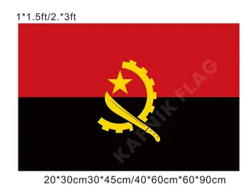 

KAFNIK,free shipping 20*30cm/30*45cm/40*60cm/60*90cm small flags Angola Flag for Countries World Event Decorative Flags