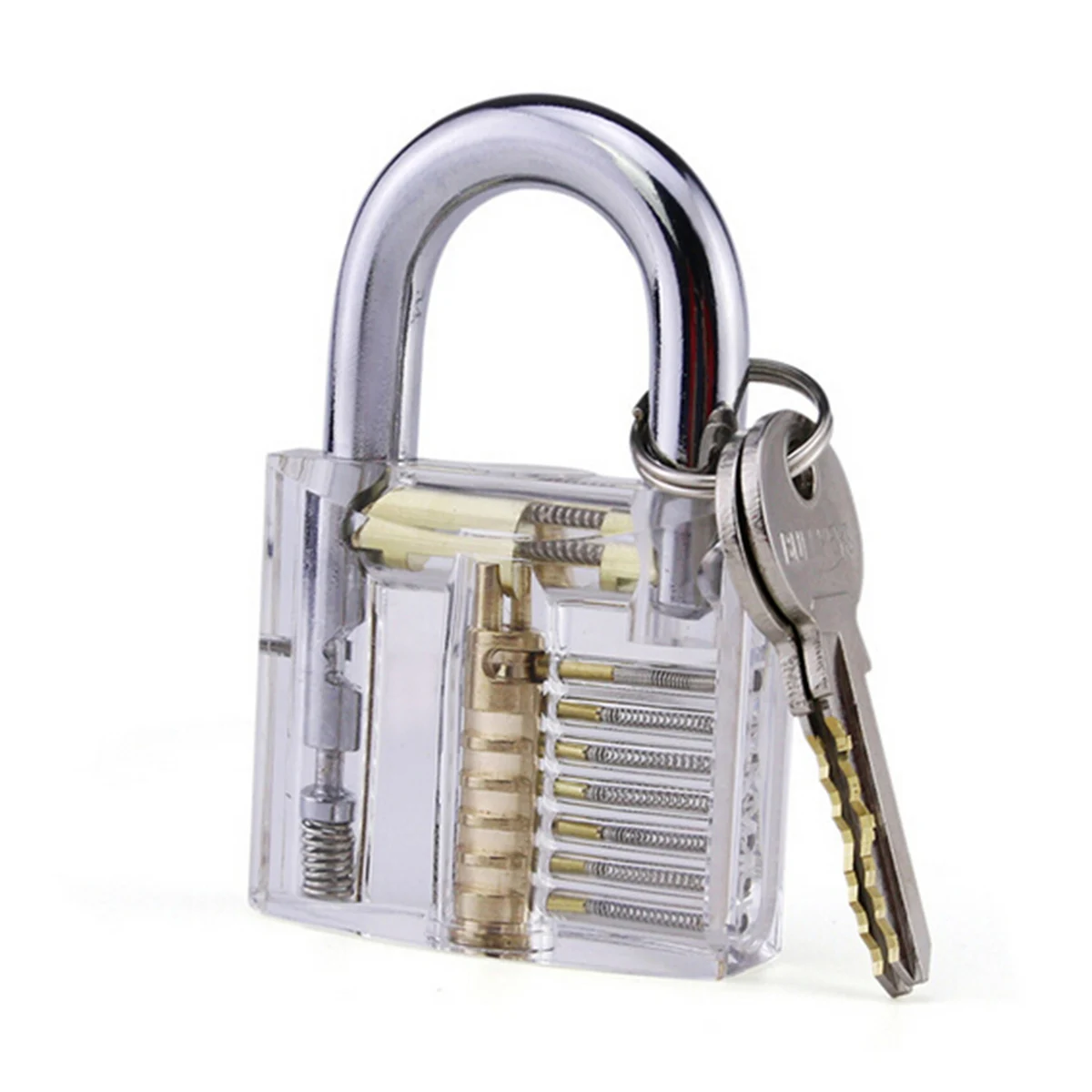 Transparent Visible Pick Cutaway Practice Padlock Lock With Broken Key Removing Hook Kit Extractor Set Locksmith Wrench Tool