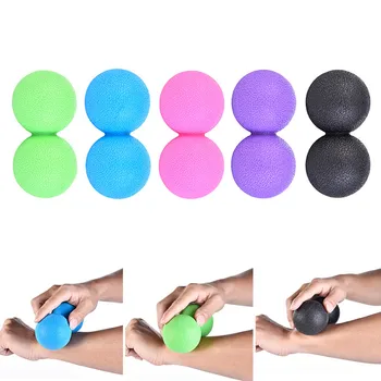 

TPE Lacrosse Ball Fitness Peanut Ball Crossfit Therapy Gym Relax Exercise Massage Ball For Yoga Free Shipping