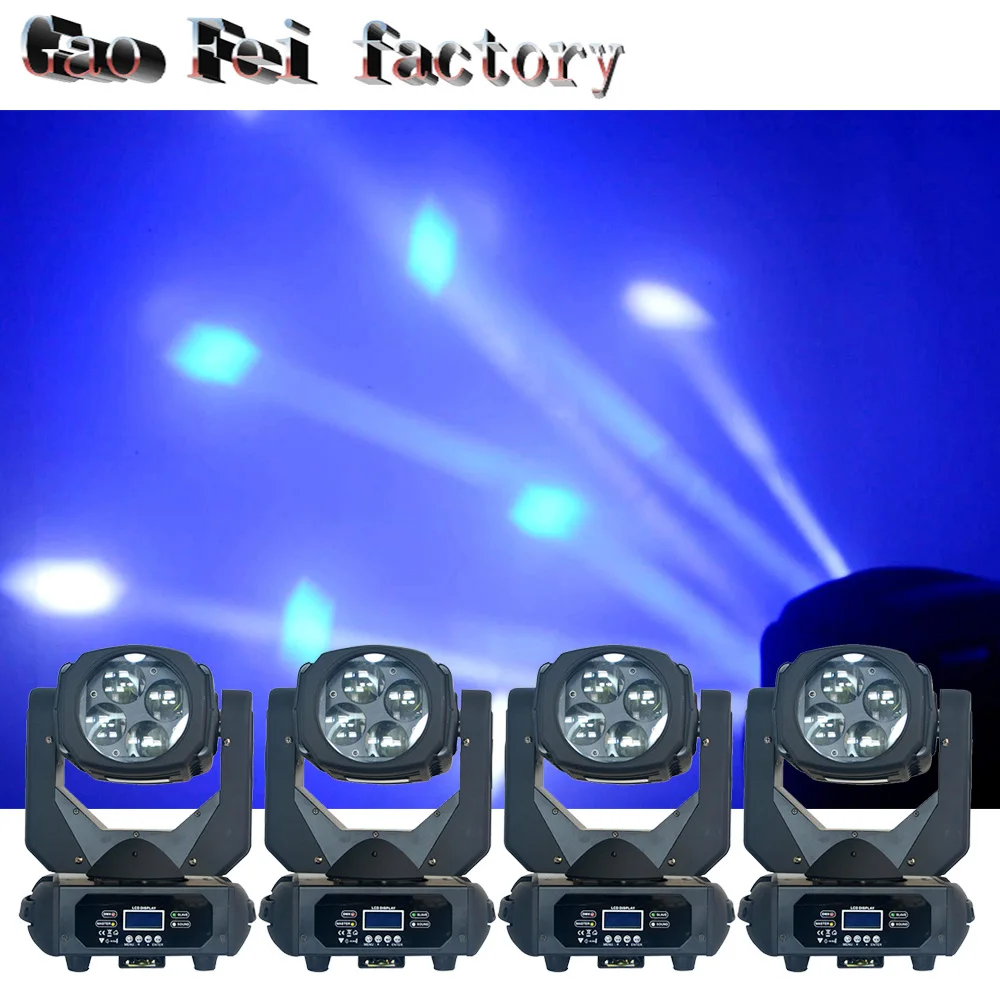 

Hot Selling Sample 4pcs LED Super Beam Moving Head Light 4x25W DJ Equipment Moving Head Beam Light
