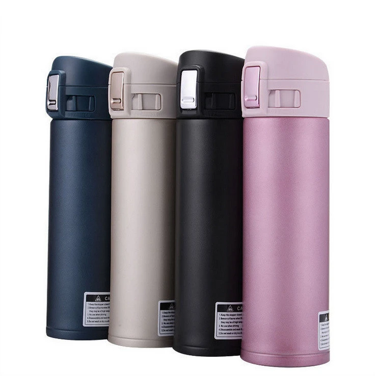 500ml Stainless Steel Vacuum Cup Thermos Flask Travel Water Bottle Cup Mug Hot 