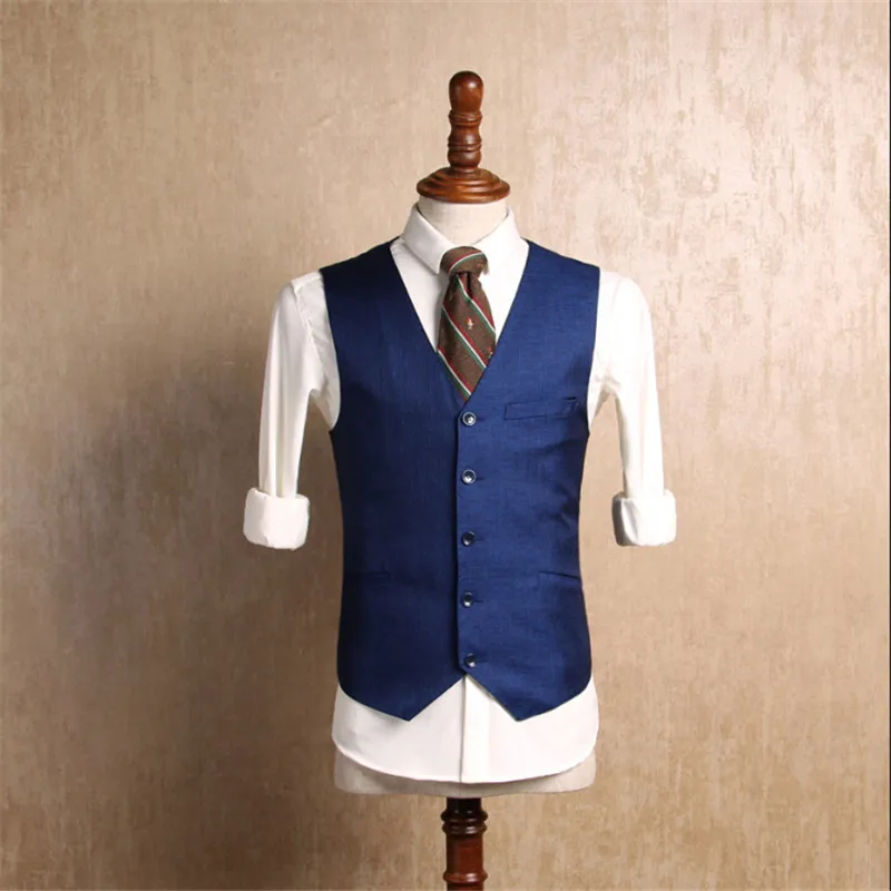 

Men Blazer Vest Fashion Blue Eu Size Casual Suit Vest Work Men Outwear Coat Single Breasted Chaleco Hombre Men Waistcoat A3346