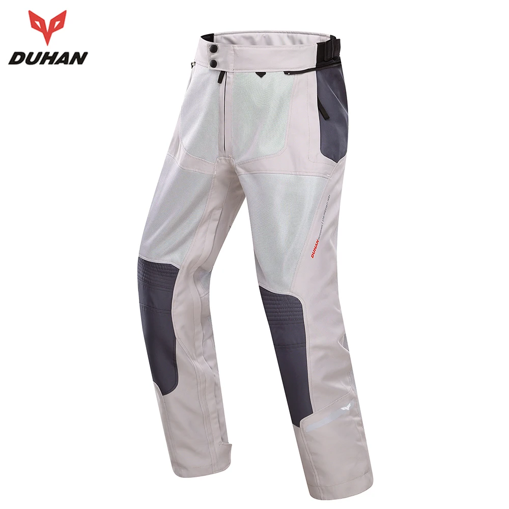 

DUHAN Breathable Motorcycle Racing Pants Off-Road Knee Protective Moto Pants Summer Men Black Casual Pants DK-201B
