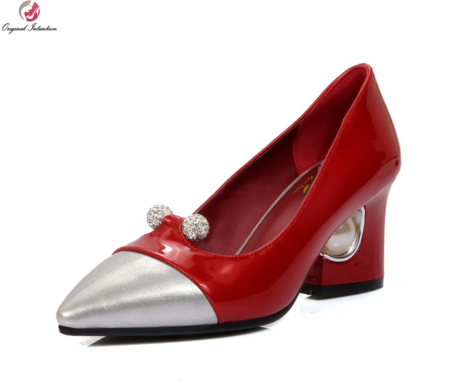 

Original Intention Women Pumps Pointed Toe Strange Style Heels Pumps High-qulaity Shoes Woman Plus US Size 4-16