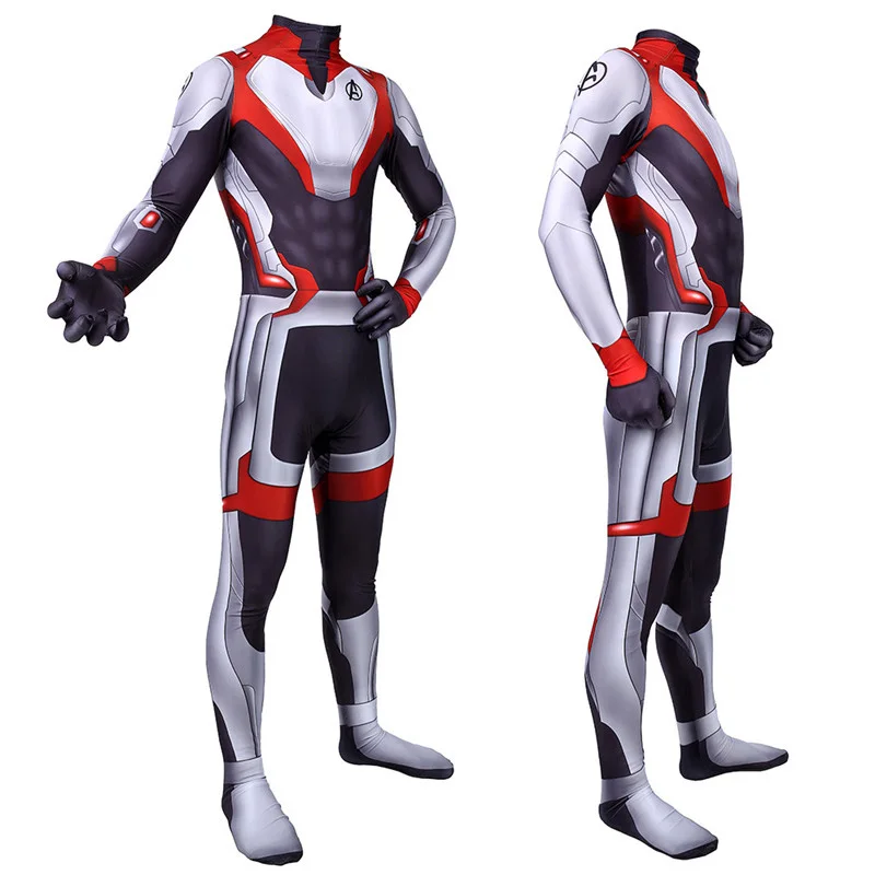 Adult Kids Avengers Endgame Quantum Realm Costume Marvel Superhero Cosplay Zentai Bodysuit Jumpsuits Mens Boys Halloween Suit