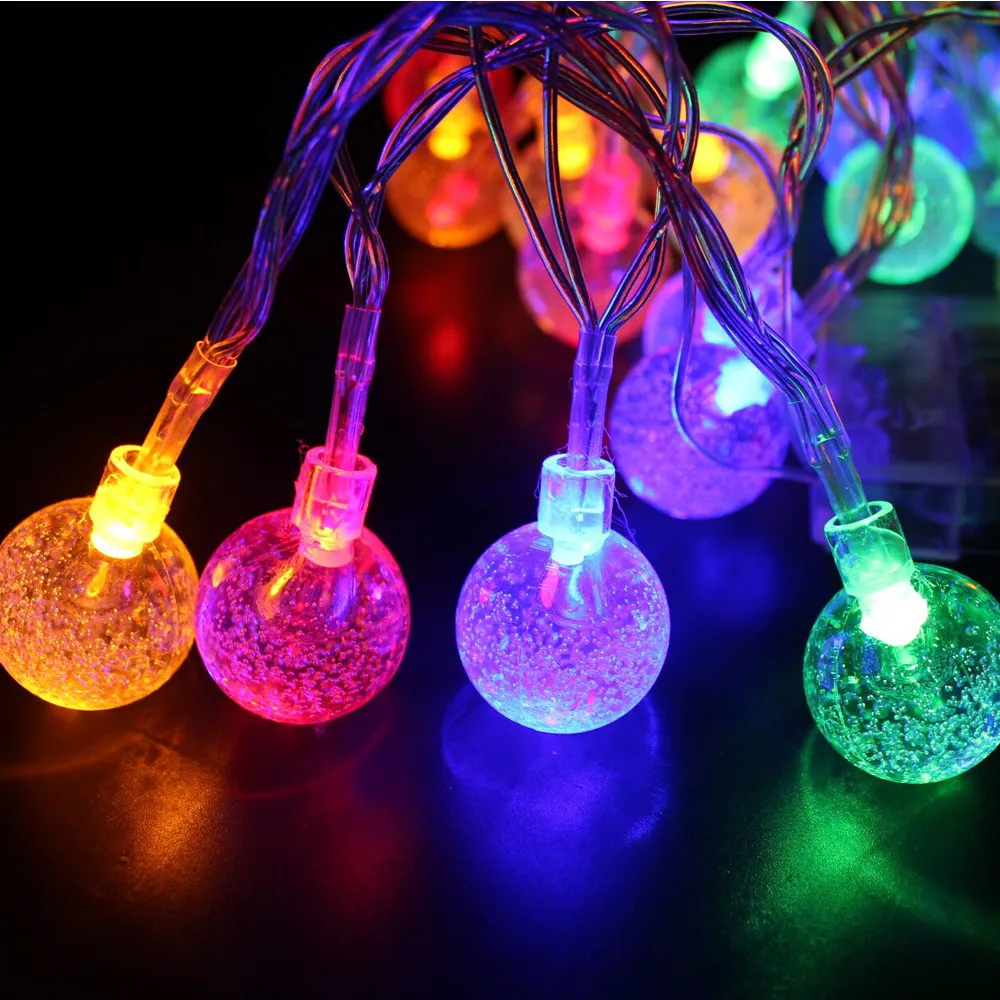 

Outdoor String Lights Patio Party Yard Garden Wedding 20 Solar Powered LED Bulbs Patry Decorations