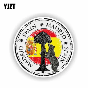

YJZT 13CM*13CM Funny Spain Madrid Decal Car Window Personality Car Sticker Decal 6-2200