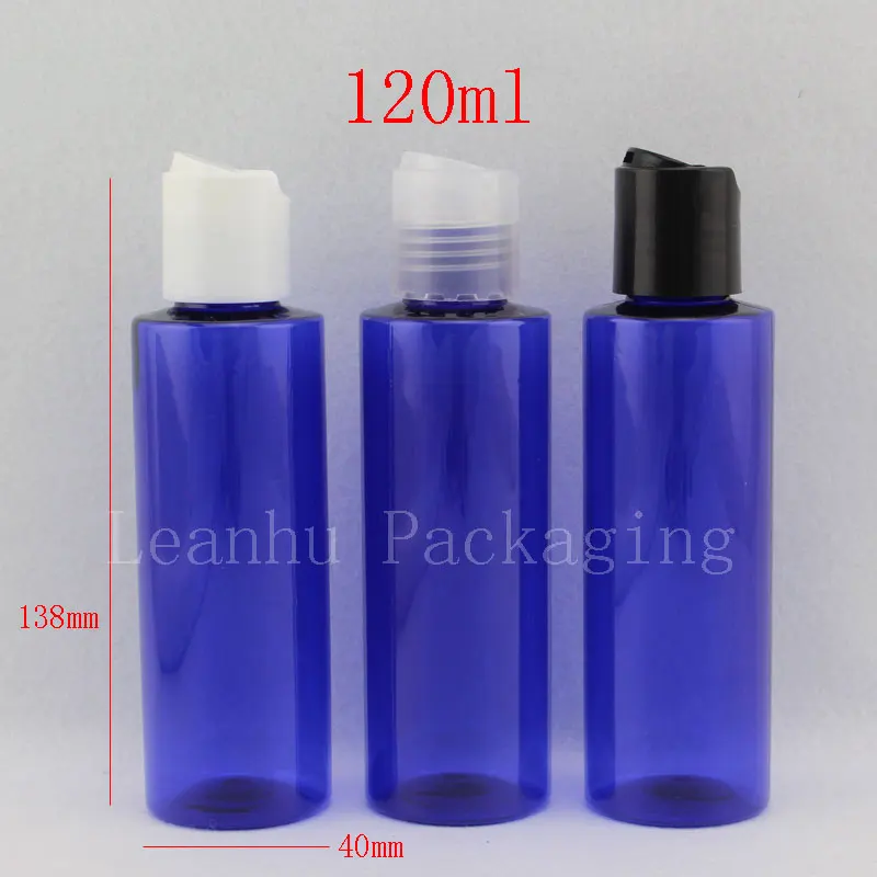 120ml X 50 blue cream bottle with disk cap 120cc colored shampoo bottle