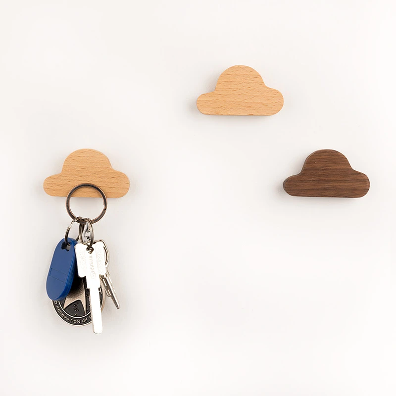 Gancho de nube nórdico creativo de madera gancho de imán fue Gancho de nube nórdico creativo de madera gancho de imán fue