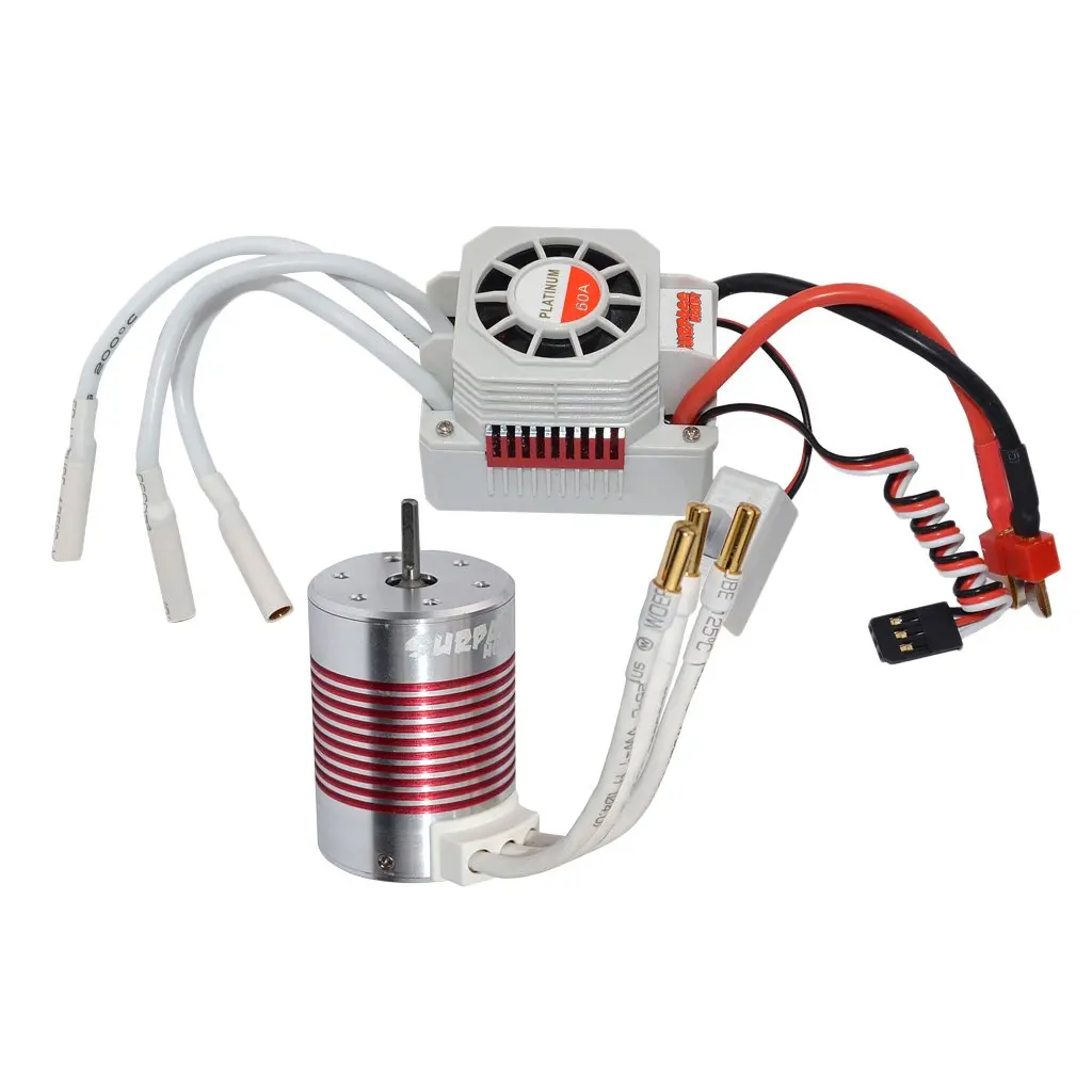 

3650 5200KV Waterproof Brushless Motor + 60A ESC for 1/10 RC Car Truck Crawler Boat Spare Parts Accessories Hardware