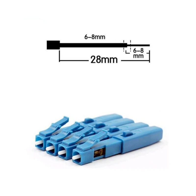 free-shipping-50pcs-set-lc-upc-fiber-optic-fast-connector-adapter-single-mode-embedded-quick-connector-lc-upc-for-cold-splice