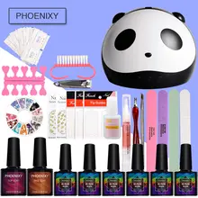 Маникюрный набор для гель-лака 24 Вт Светодиодный светильник 6 шт. Гель-лак для ногтей маникюрный набор для маникюра Инструменты для маникюра Набор для дизайна ногтей