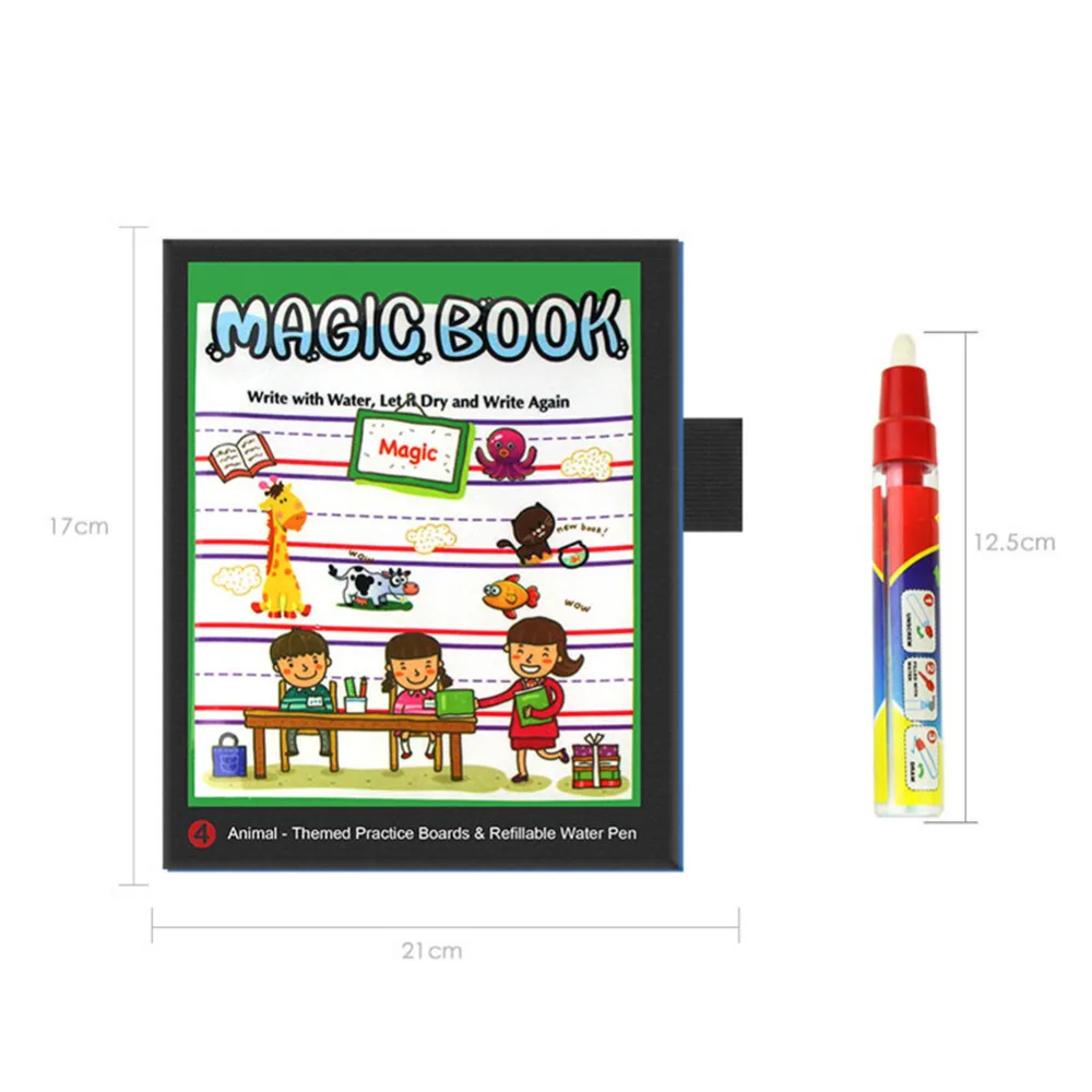 

Kids Early Educational Magic Water Drawing Book Animals Painting Water Coloring Cloth Book Painting Board Children Drawing Toy