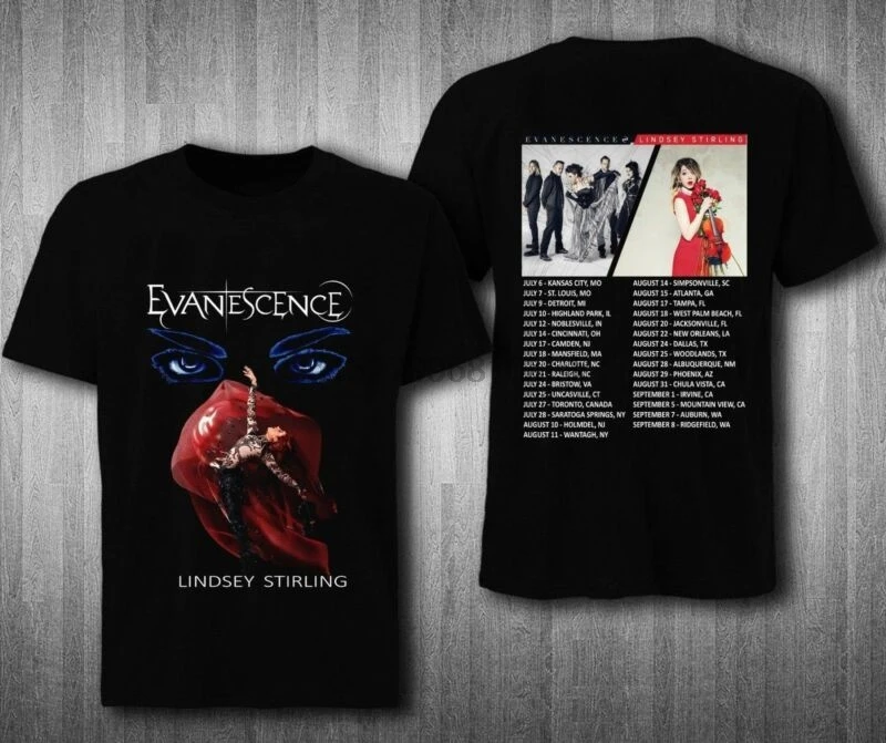 

Evanescence and Lindsey Stirling Tour Dates T-Shirts