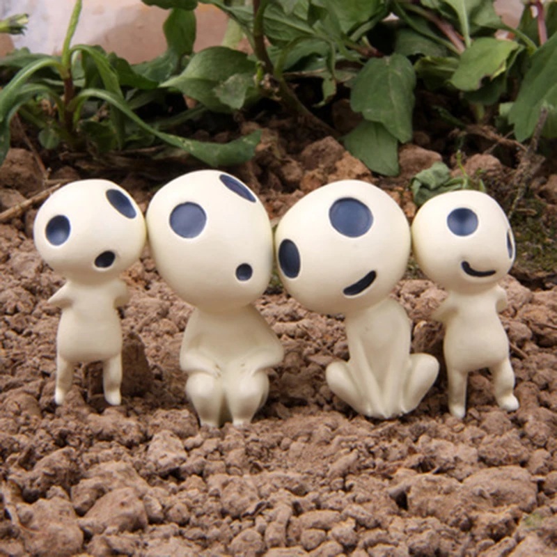 

Miyazaki Princess Mononoke Kodama Tree Spirit Figures Studio Ghibli Mini Resin Action Figure Toys Collection Mode