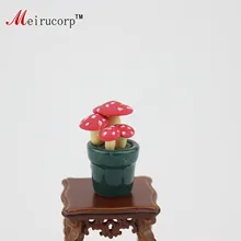 Кукольный домик 1:12 Масштаб миниатюрные горшечные растения милый маленький гриб 10049