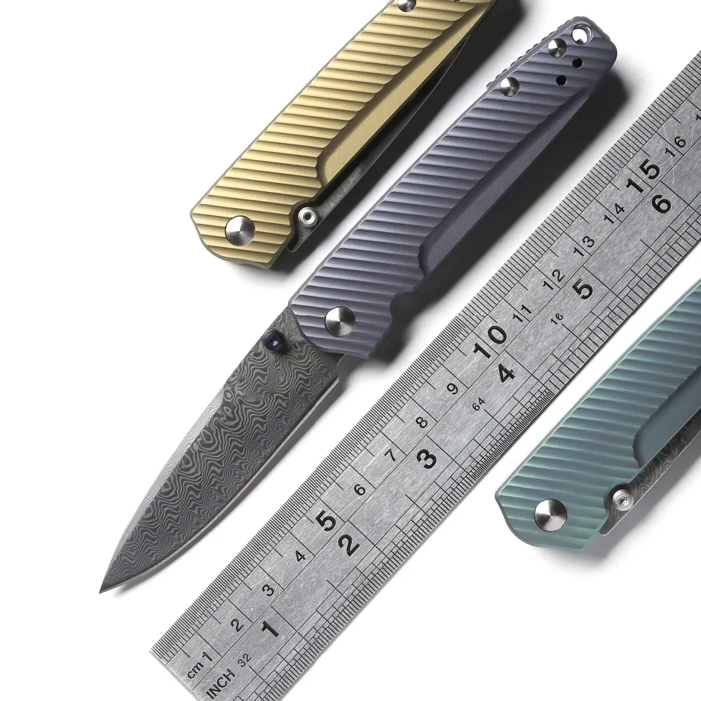 DICORIA OEM BM 485 titanium Damasteel оси складной нож Медь шайба охота кемпинг карман Открытый