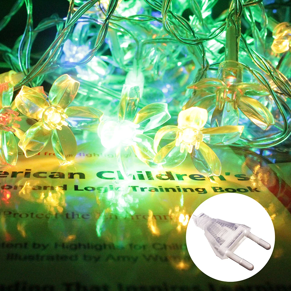 

10M Fairy Lights Curtain 100 Led Globe Bulb Led String Lights Outdoor Waterproof Cherry Garland for Christmas Home Indoor Decor