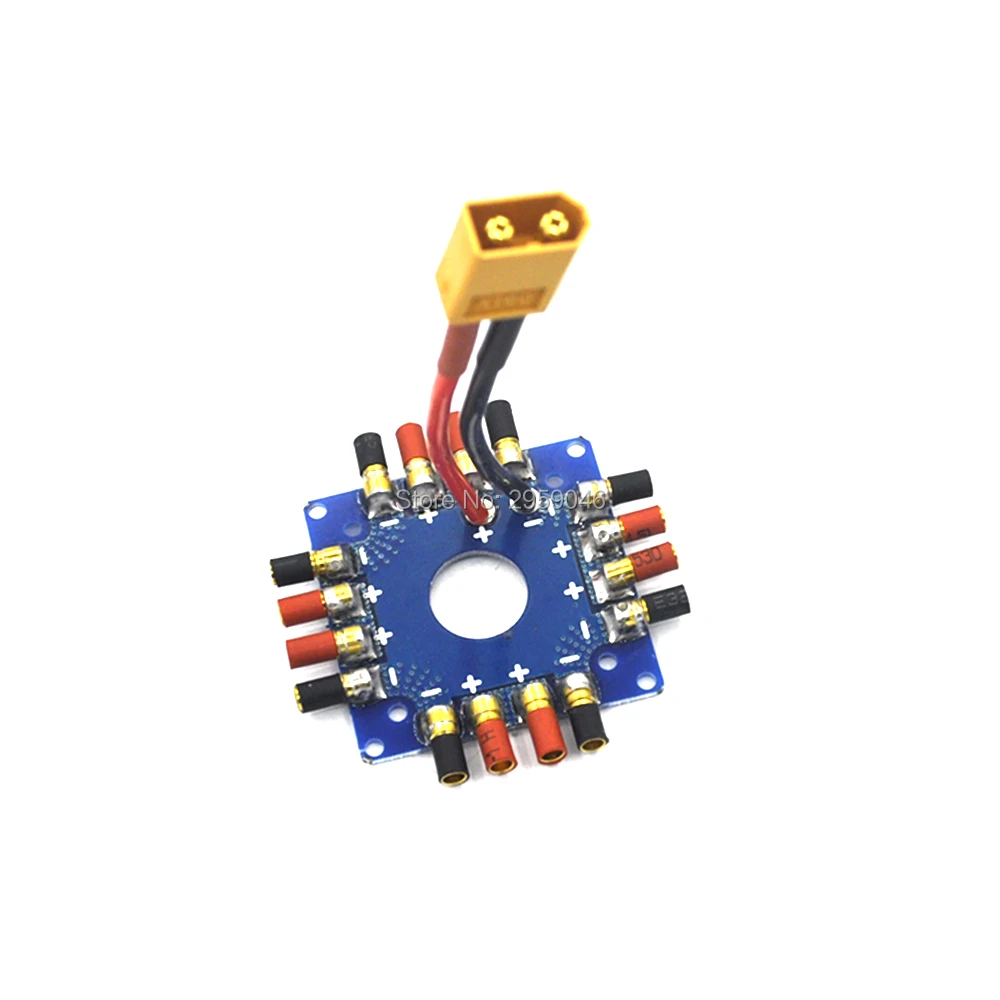 

ESC Power supply Distribution Board Connection Board with XT60 T Plug 3.5mm banana bullet connectors For RC drone