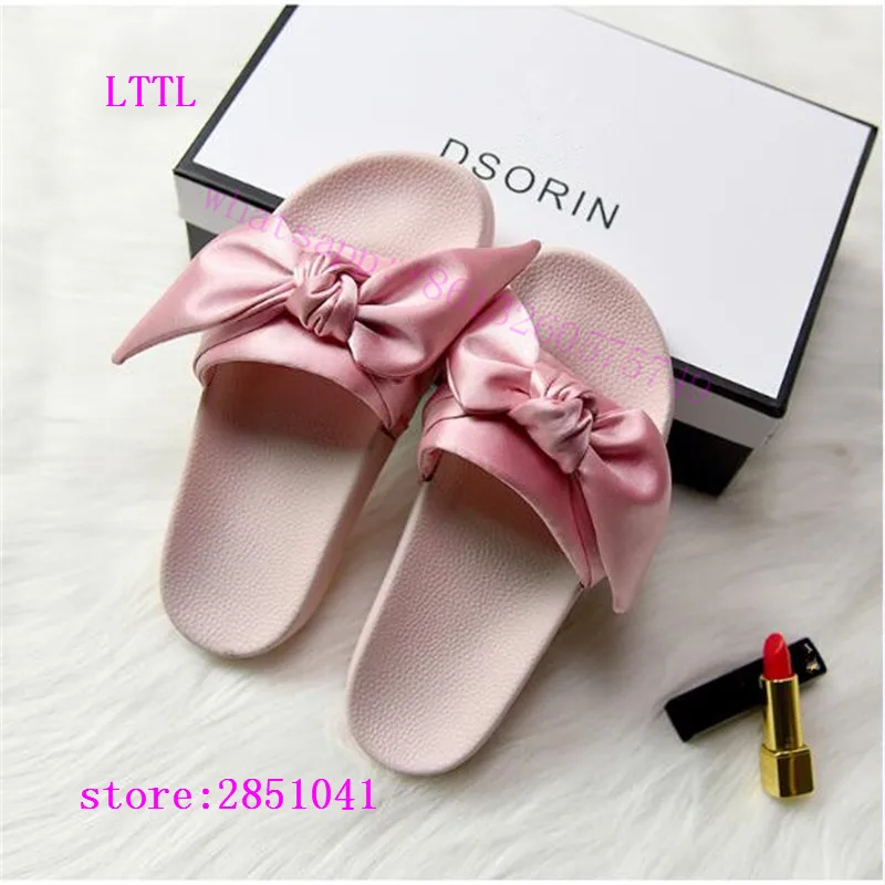 rihanna fuzzy slides