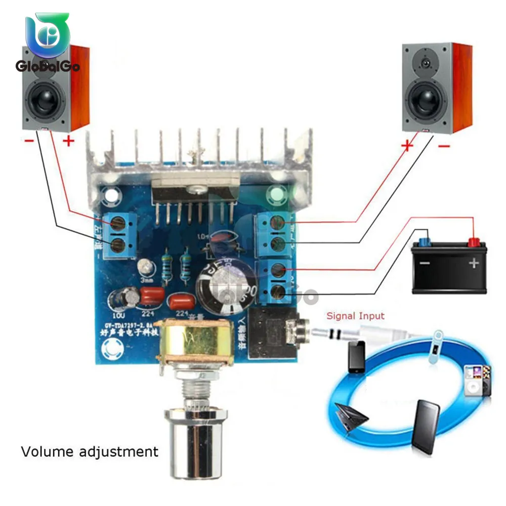 

TDA7297 2.0 Dual Channel AC/DC 12V Digital Audio Amplifier Board 2*15W Audio Power Amplifier Board Module Spare Parts 10-50W