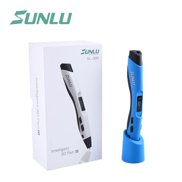 Best Offers free ship Intelligent 3D Pen SUNLU Original With LCD Screen 3D Printing Pen PLA ABS Filament Best Toy For Children SL-300 3d pen