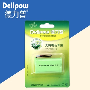 

Delipow 2.4V 2.4V AA cordless phone battery 1200 Ma battery battery composite machine Rechargeable Li-ion Cell