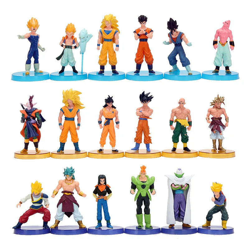 

6pcs/lot Dragon Ball Z Figures Son Goku Buu Vegeta Trunks Gohan Piccolo Action Figures Gifts Collection Toy