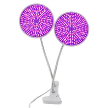2018 Dual Head 290 LED Plant Grow Light Lamp Full spectrum Desk Holder Clip Set Flower Seeds for hydroponic Indoor Greenhouse