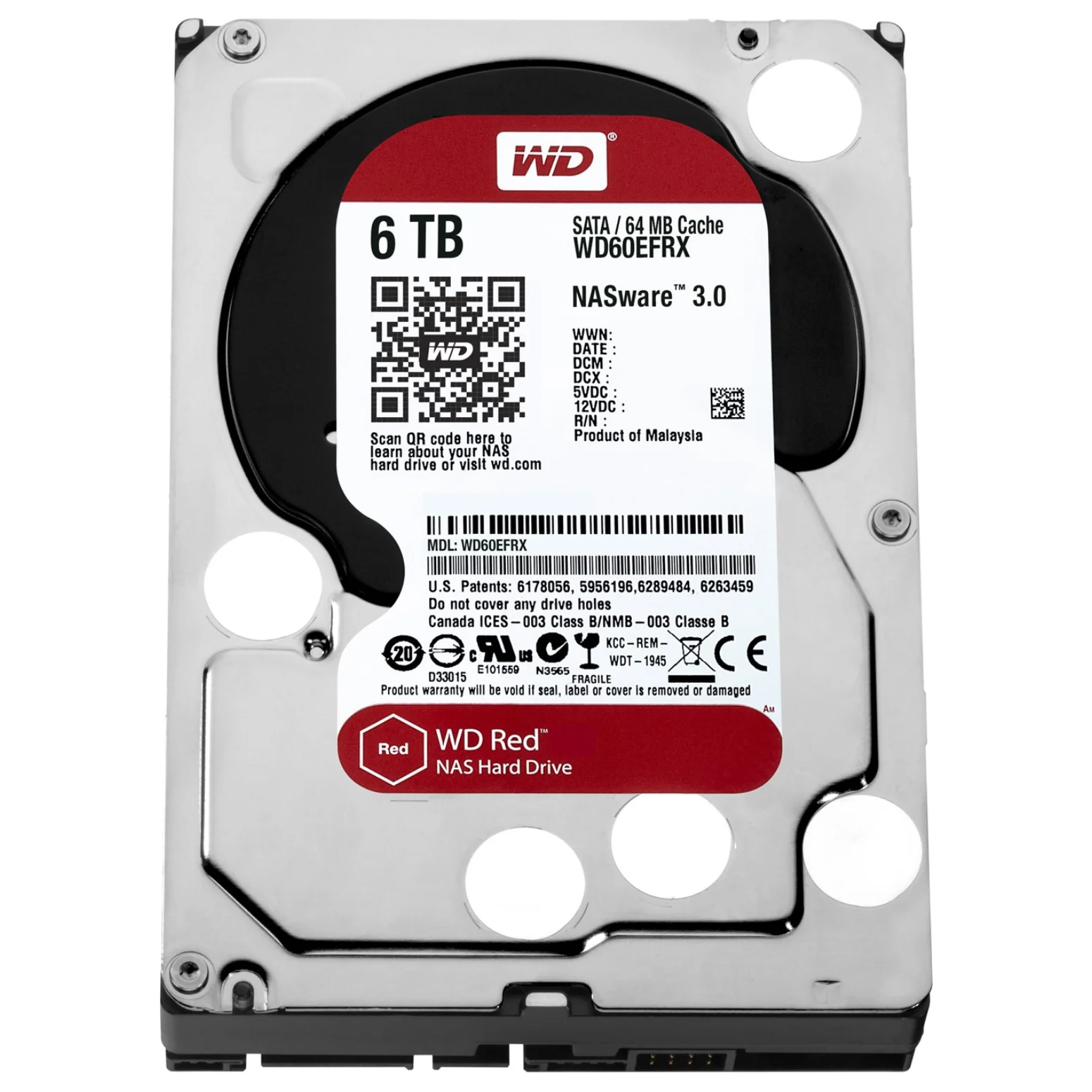 Western Digital красный 3 5 &quot 6000 ГБ 5400 об./мин. Serial ATA III 64 МБ HDD | Компьютеры и офис
